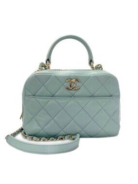 Chanel Quilted Chain Shoulder Bag Lambskin Trendy CC Mizuiro Champagne Gold